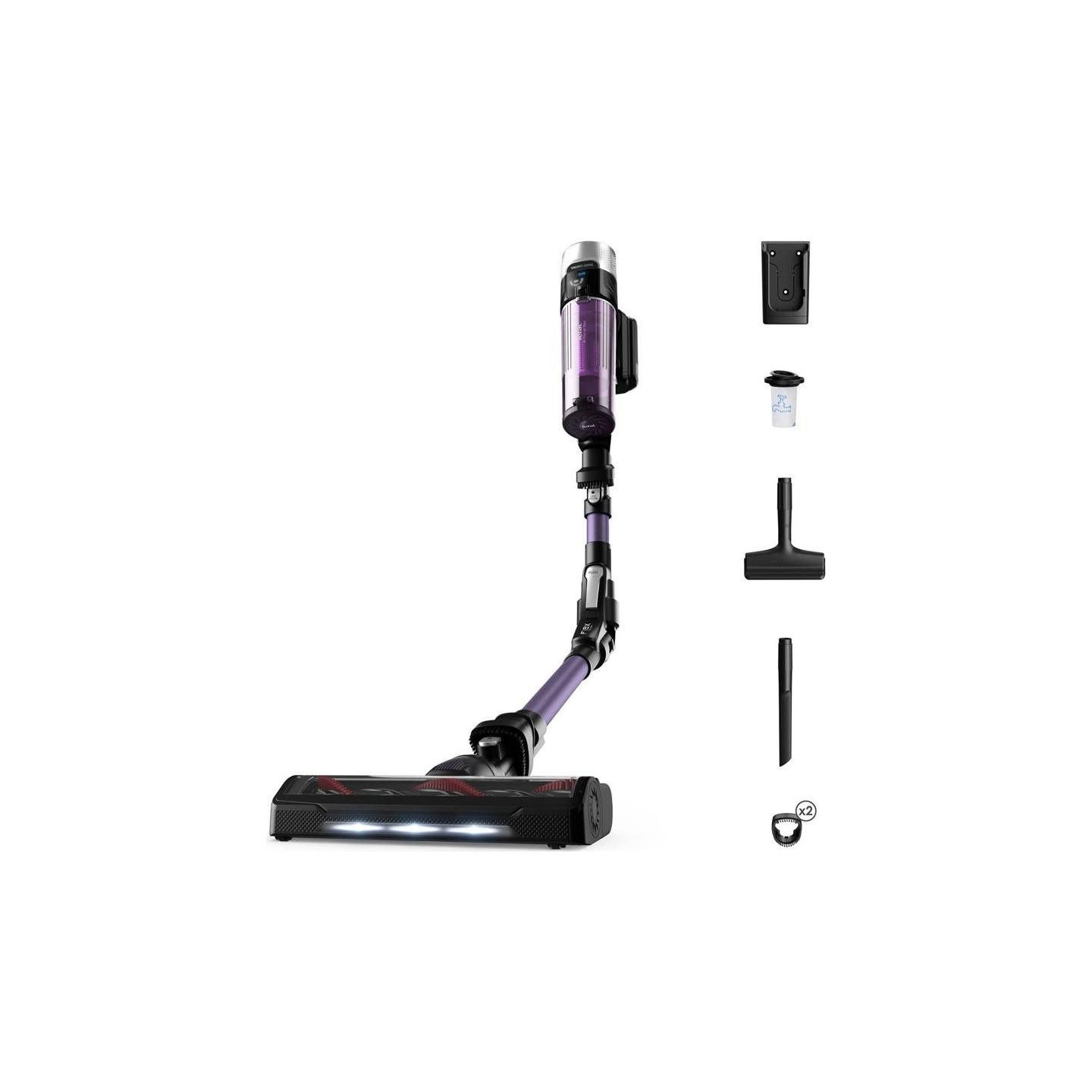 Tefal Vacuum Cleaner | TY2039WO X-force Flex | Cordless operating | 250 W | Black/Purple
