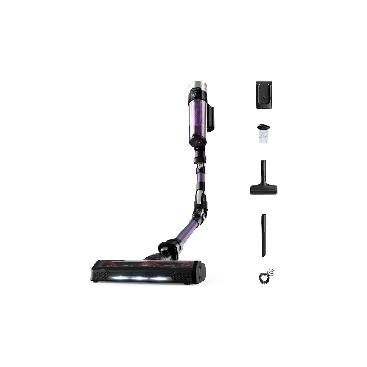 Tefal Vacuum Cleaner | TY2039WO X-force Flex | Cordless operating | 250 W | Black/Purple