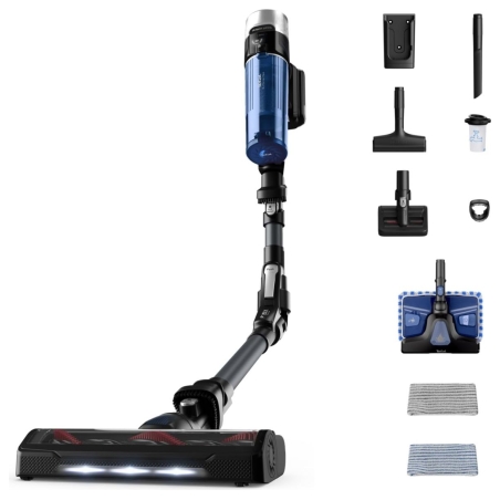 Tefal Vacuum Cleaner | TY20C7 X-force Flex Aqua | Cordless operating | 250 W | Black/Blue