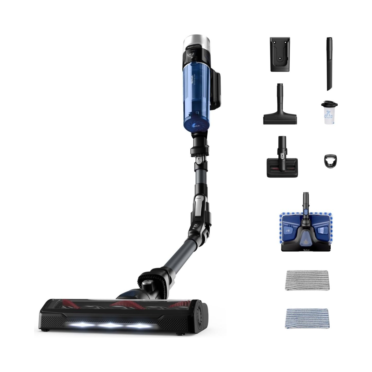 Tefal Vacuum Cleaner | TY20C7 X-force Flex Aqua | Cordless operating | 250 W | Black/Blue