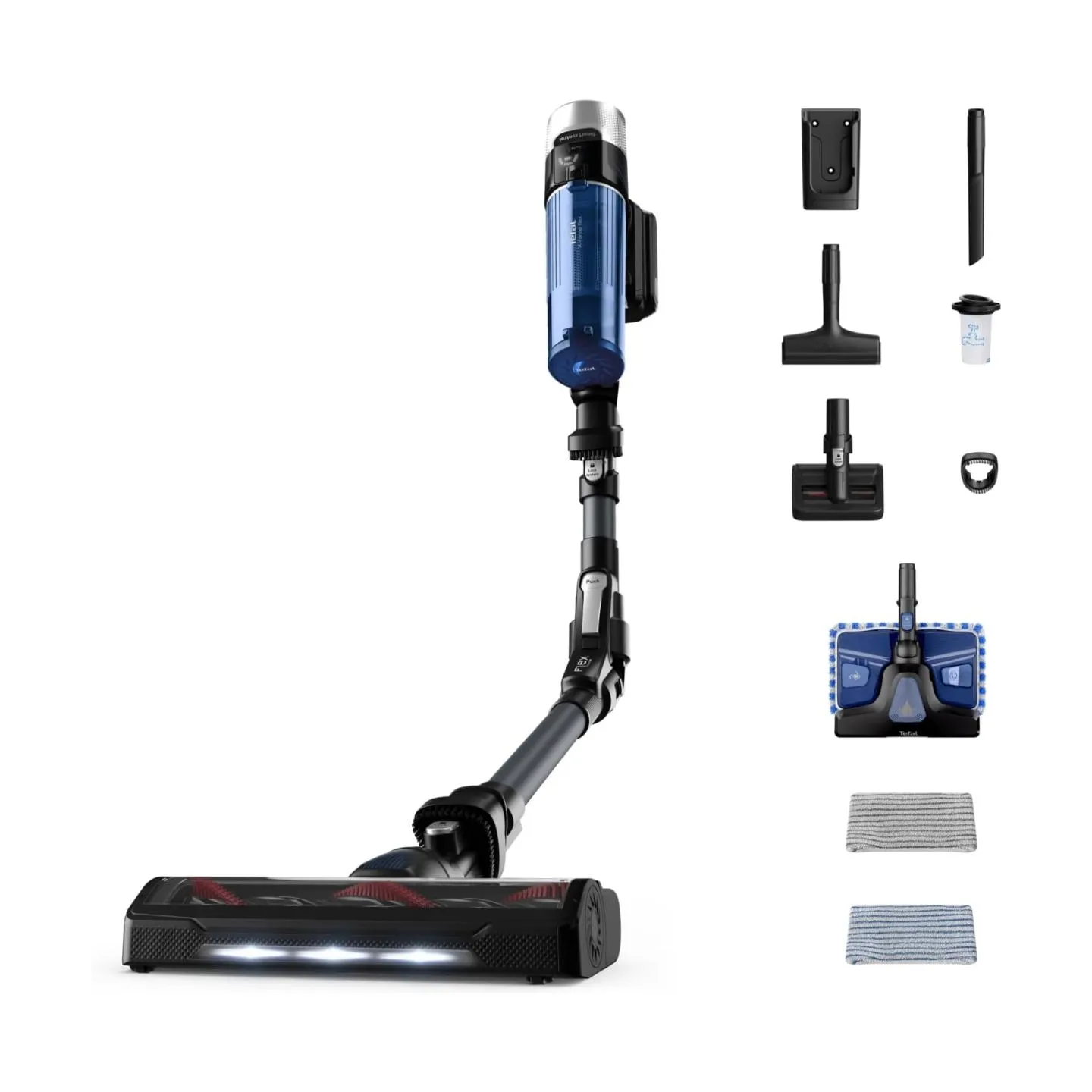 Tefal Vacuum Cleaner | TY20C7 X-force Flex Aqua | Cordless operating | 250 W | Black/Blue