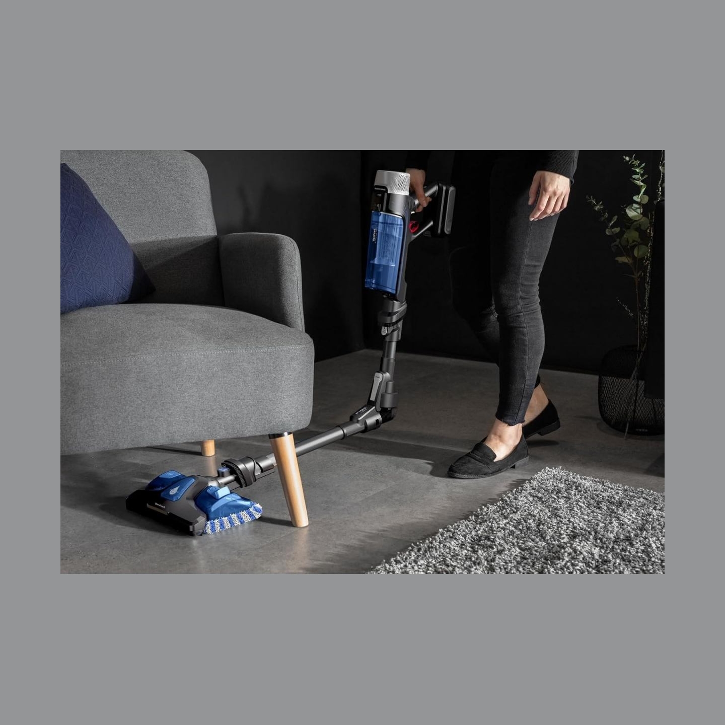 Tefal Vacuum Cleaner | TY20C7 X-force Flex Aqua | Cordless operating | 250 W | Black/Blue