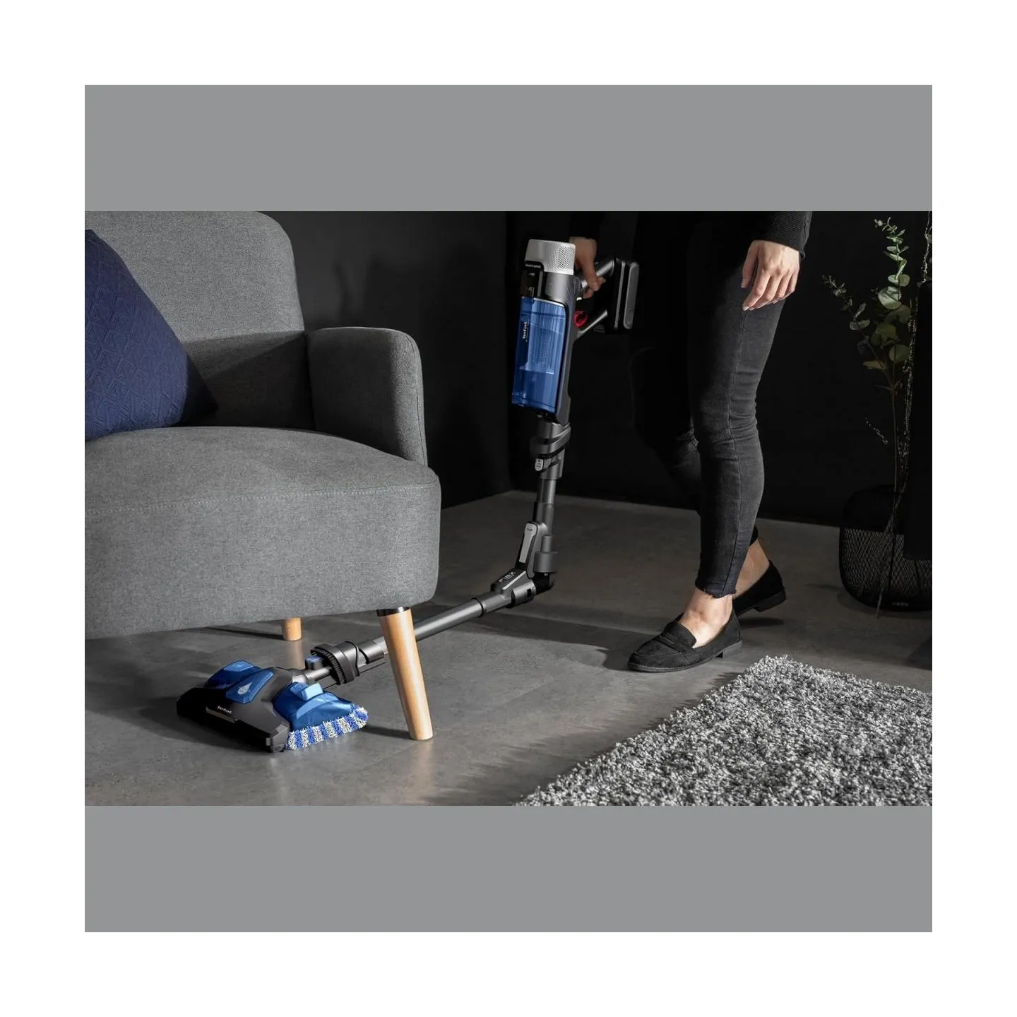 Tefal Vacuum Cleaner | TY20C7 X-force Flex Aqua | Cordless operating | 250 W | Black/Blue