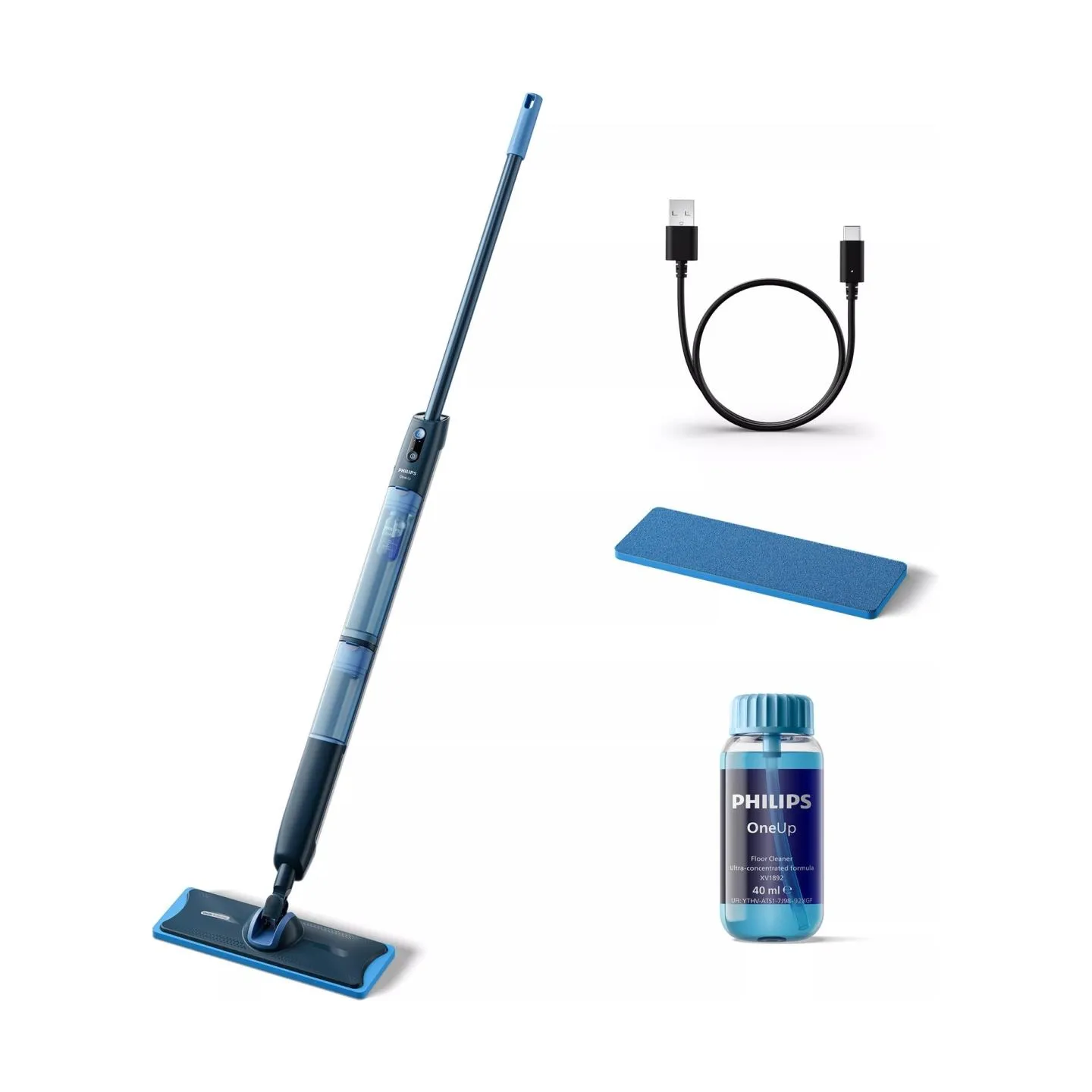 Philips | Electric Mop | XV5113/01 OneUp 5000 Series | Cordless operating | Operating time (max) 70 min | Blue/Black