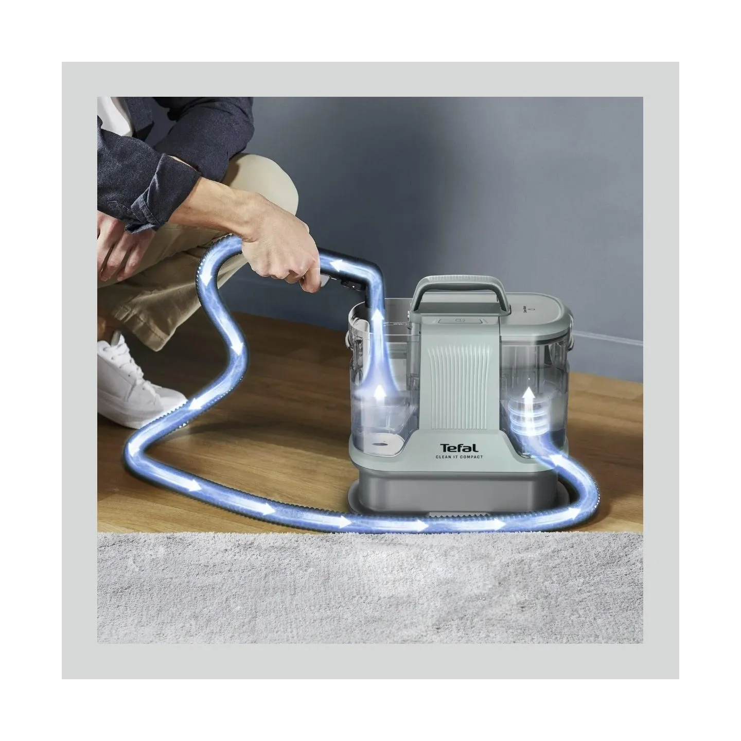 Tefal Carpet and Upholstery Cleaner | IZ3020F0 Clean it Compact | Corded operating | Washing function | 400 W | Operating radius