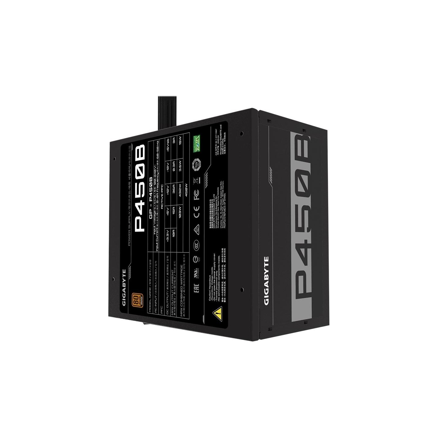 Gigabyte | GP-P450B | 450 W | 80 PLUS Bronze certified