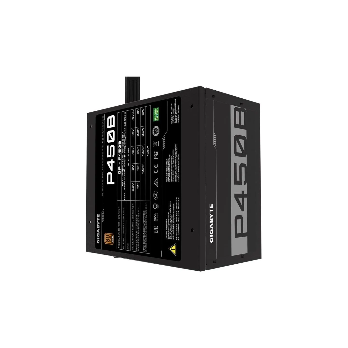 Gigabyte | GP-P450B | 450 W | 80 PLUS Bronze certified