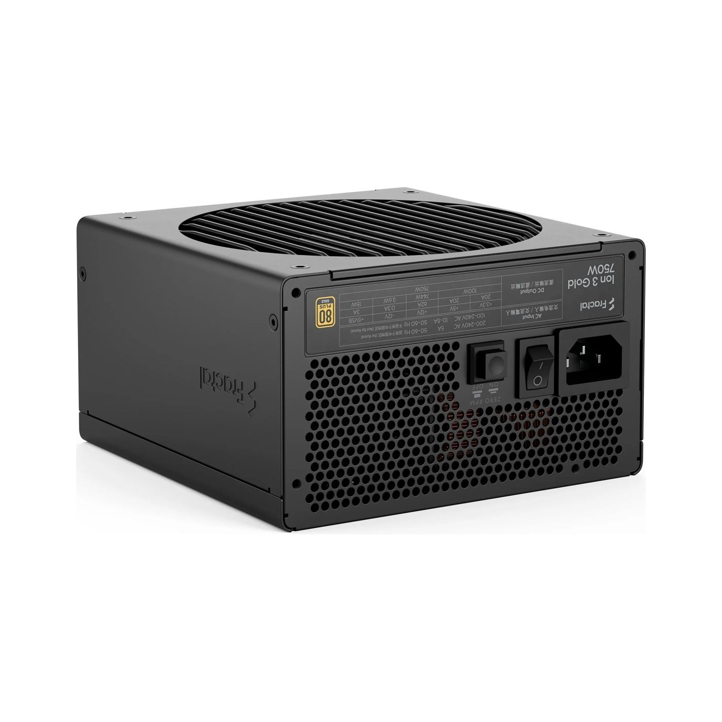 Fractal Design Power Supply, Black | Ion 3 Gold | 750 W