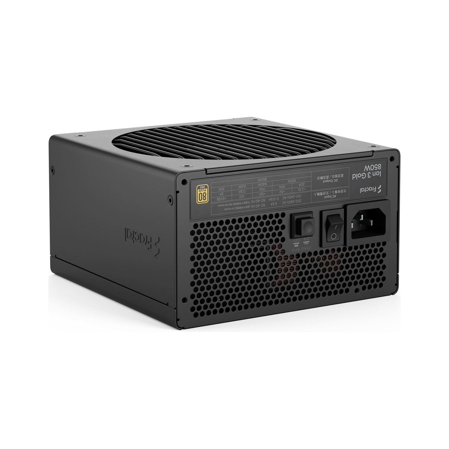 Fractal Design Power Supply, Black | Ion 3 Gold | 850 W
