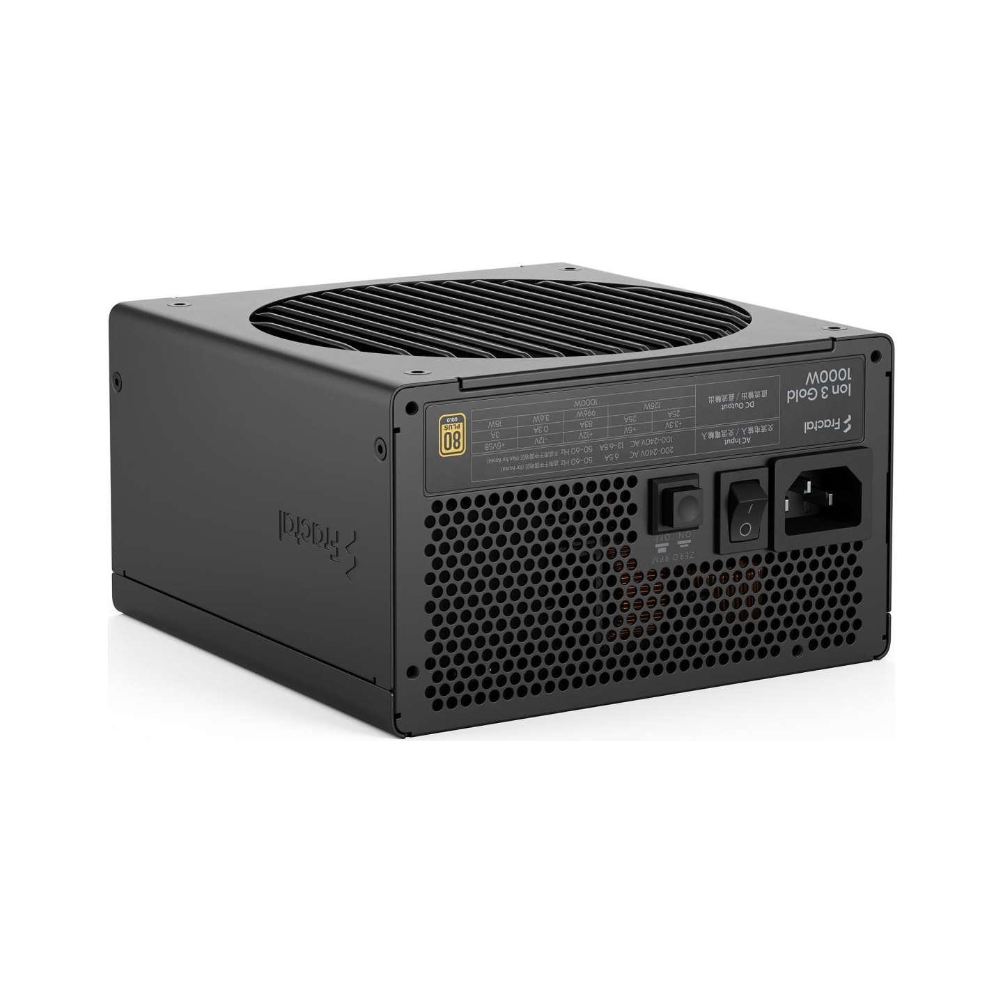 Fractal Design Power Supply, Black | Ion 3 Gold | 1000 W