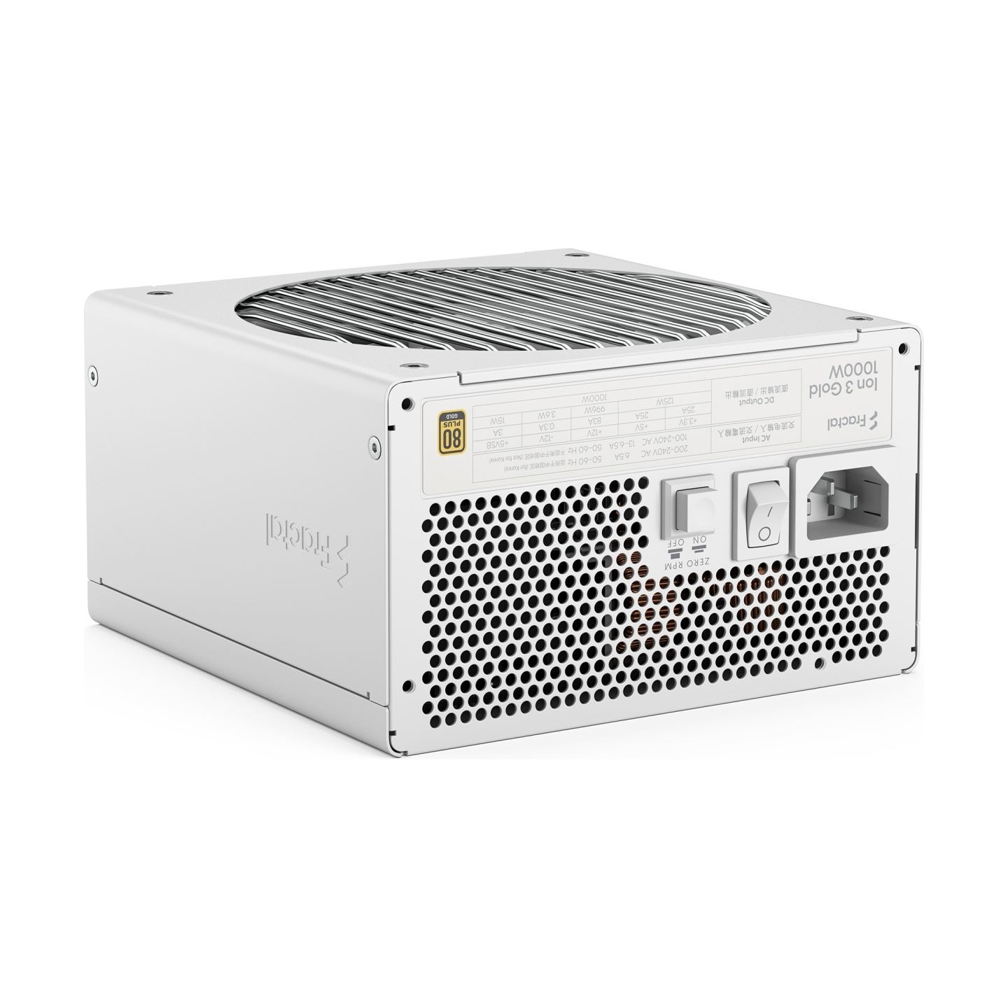 Fractal Design Power Supply, White | Ion 3 Gold | 1000 W