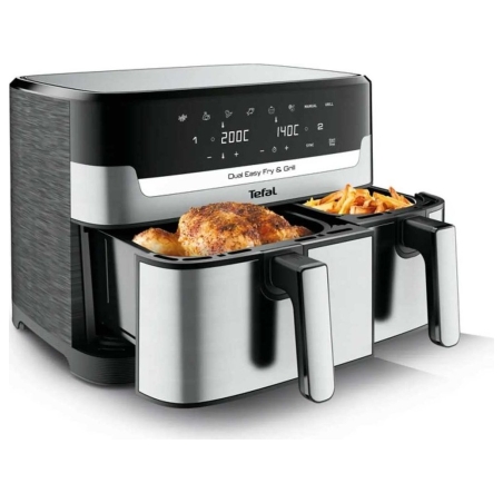 Tefal Fryer | EY905D10 | Capacity 5.2+3.1 L | Hot air technology | Stainless Steel/Black