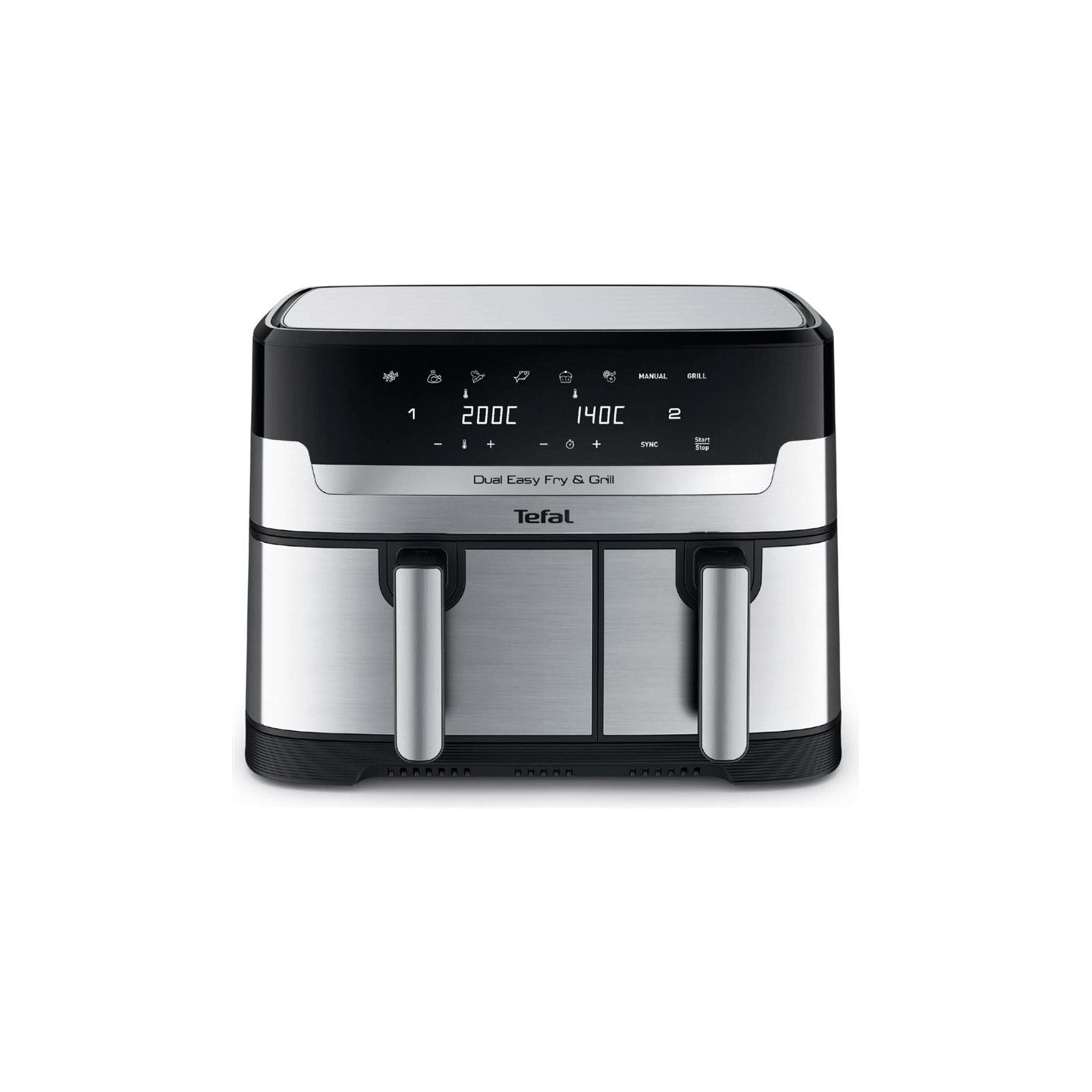Tefal Fryer | EY905D10 | Capacity 5.2+3.1 L | Hot air technology | Stainless Steel/Black