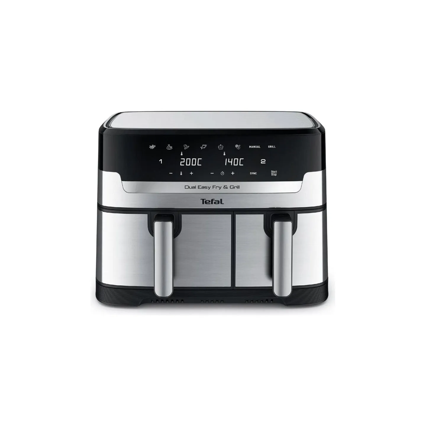 Tefal Fryer | EY905D10 | Capacity 5.2+3.1 L | Hot air technology | Stainless Steel/Black