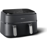 Philips Dual Basket Airfryer | NA351/00 3000 Series | Power 2750 W | Capacity 9 L | Rapid Air technology | Black