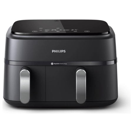 Philips Dual Basket Airfryer | NA351/00 3000 Series | Power 2750 W | Capacity 9 L | Rapid Air technology | Black