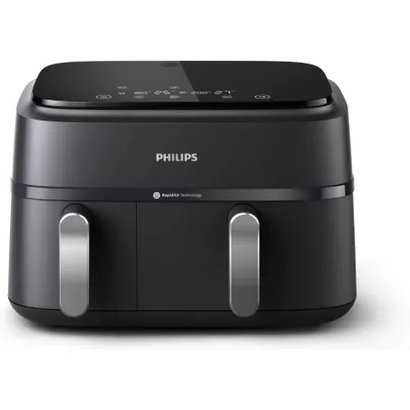Philips Dual Basket Airfryer | NA351/00 3000 Series | Power 2750 W | Capacity 9 L | Rapid Air technology | Black