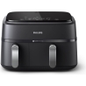 Philips Dual Basket Airfryer | NA351/00 3000 Series | Power 2750 W | Capacity 9 L | Rapid Air technology | Black
