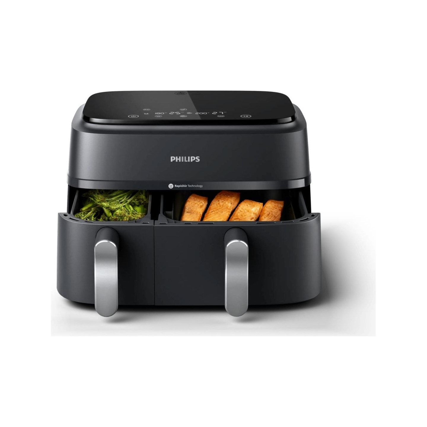 Philips Dual Basket Airfryer | NA351/00 3000 Series | Power 2750 W | Capacity 9 L | Rapid Air technology | Black
