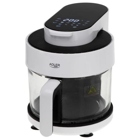 Adler Air Fryer Oven with Glass Bowl | AD 6316 | Power 1200 W | Capacity 3 L | Convection | White/Black