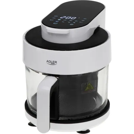 Adler Air Fryer Oven with Glass Bowl | AD 6316 | Power 1200 W | Capacity 3 L | Convection | White/Black