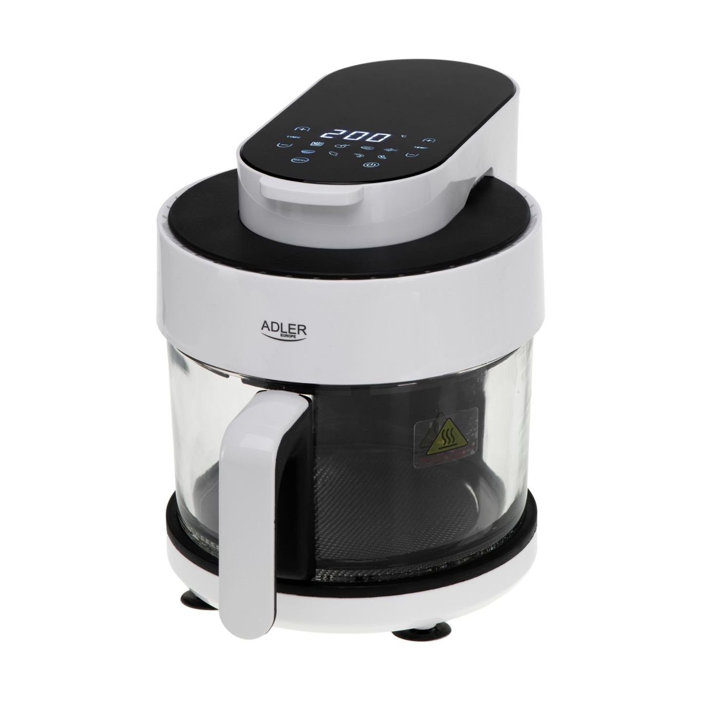 Adler Air Fryer Oven with Glass Bowl | AD 6316 | Power 1200 W | Capacity 3 L | Convection | White/Black