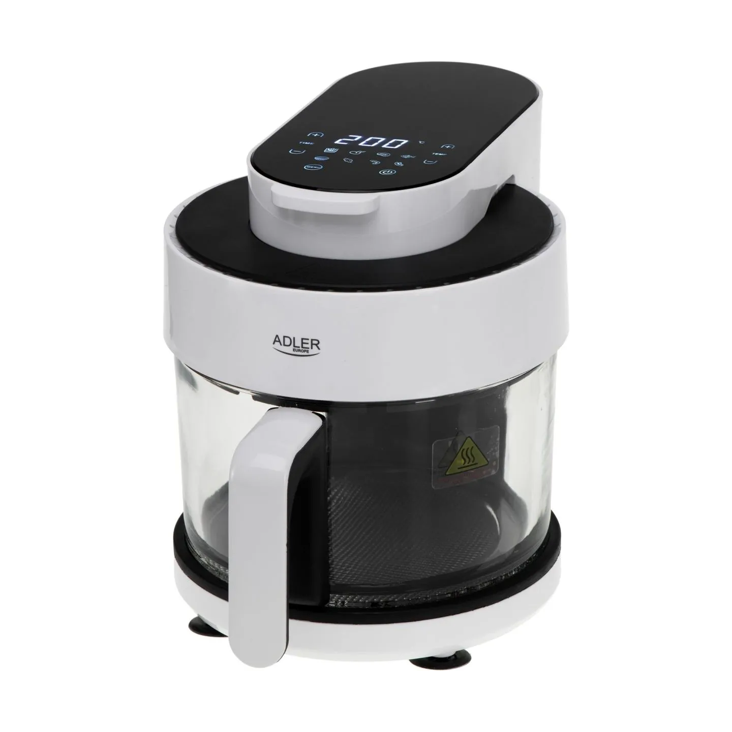 Adler Air Fryer Oven with Glass Bowl | AD 6316 | Power 1200 W | Capacity 3 L | Convection | White/Black