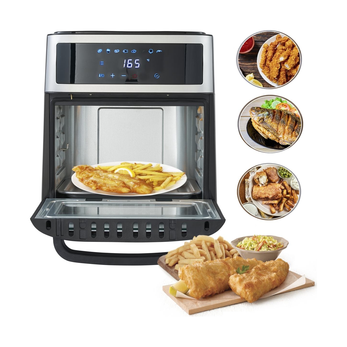 Adler | Airfryer Oven | AD 6309 | Power 1700 W | Capacity 13 L | Stainless steel/Black