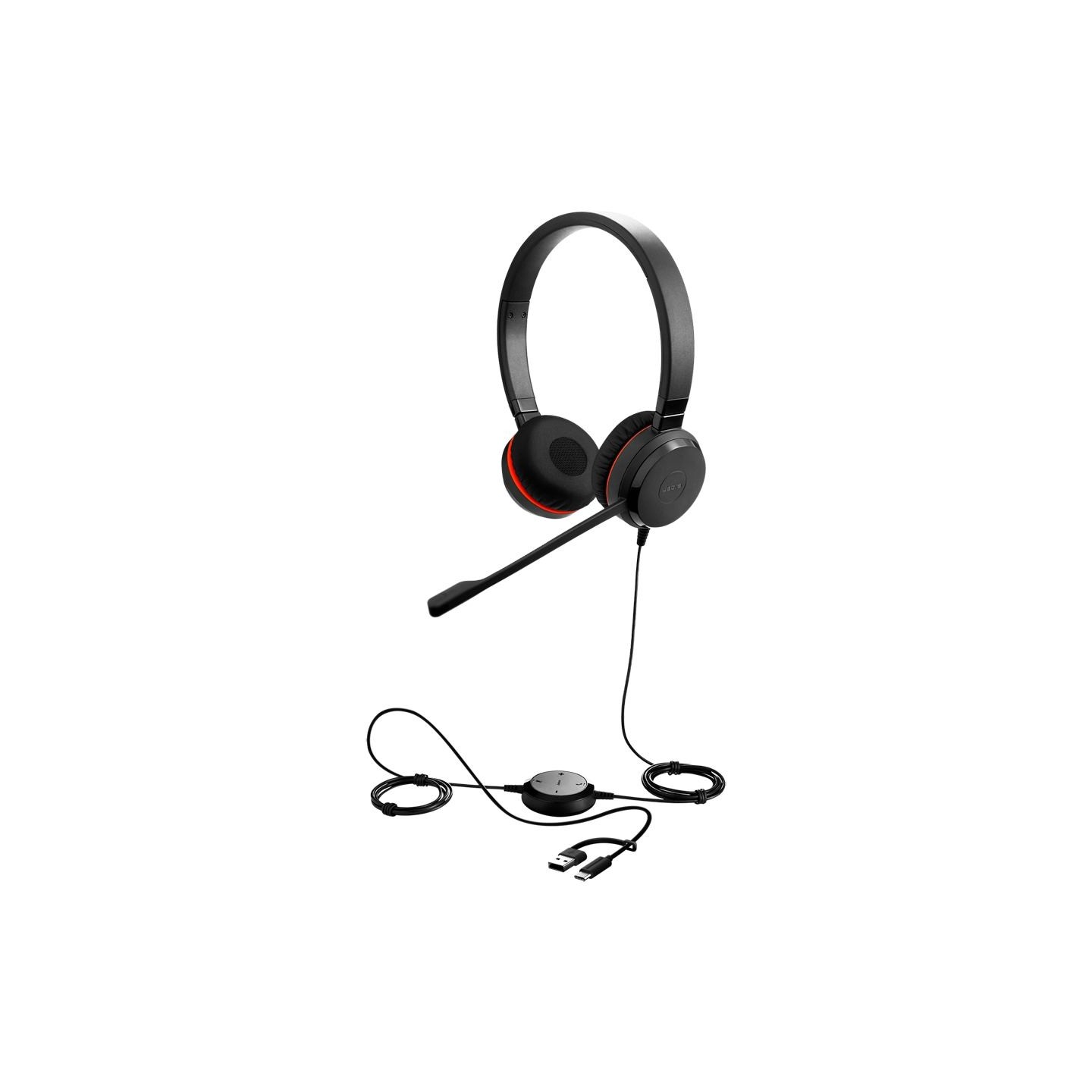 Jabra Evolve 20, Stereo MS, USB C/A adapter