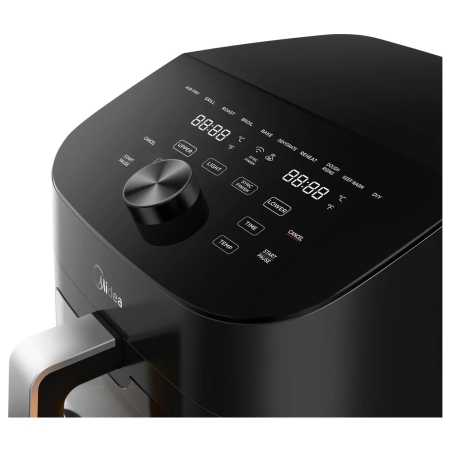 Midea Two Zone Airfryer | MAD1100DADK | Power 1850 W | Capacity 4.4/6.4 L | Rapid Air technology | Black