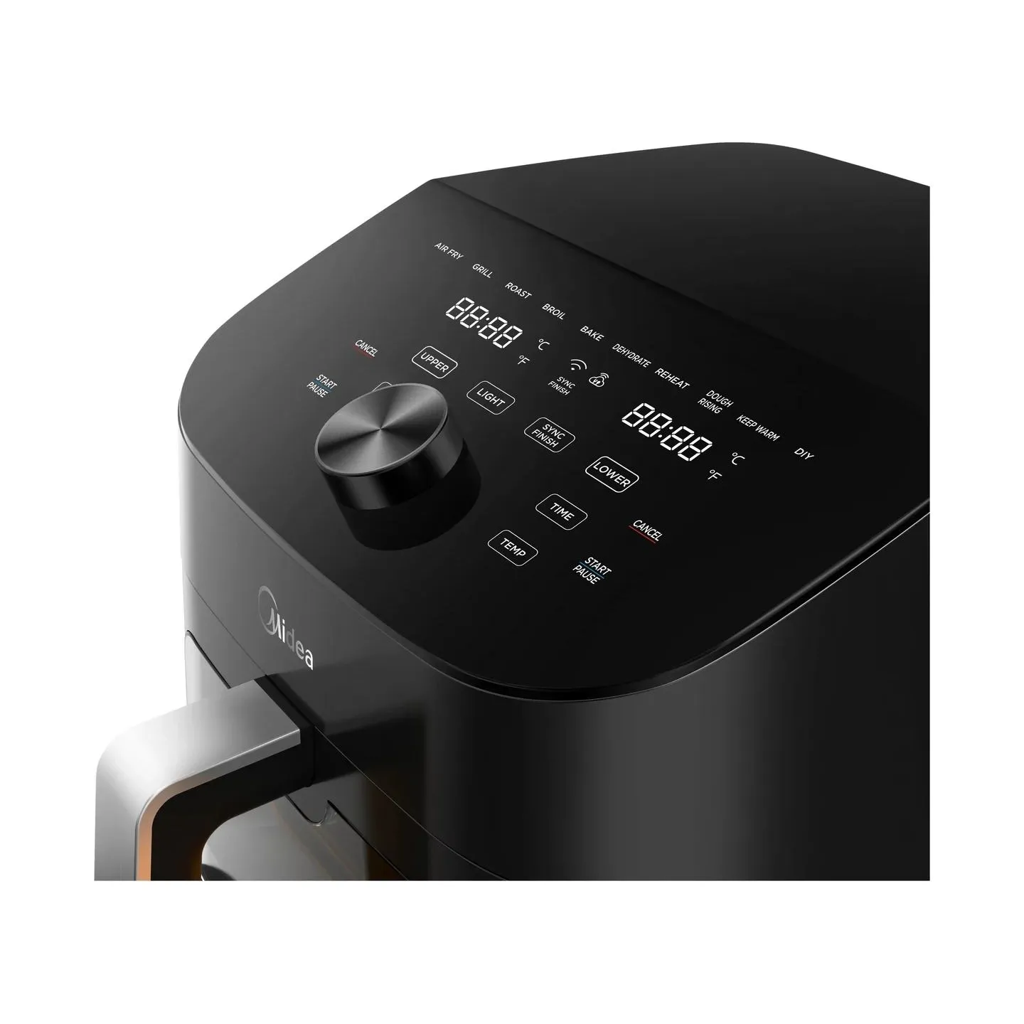Midea Two Zone Airfryer | MAD1100DADK | Power 1850 W | Capacity 4.4/6.4 L | Rapid Air technology | Black