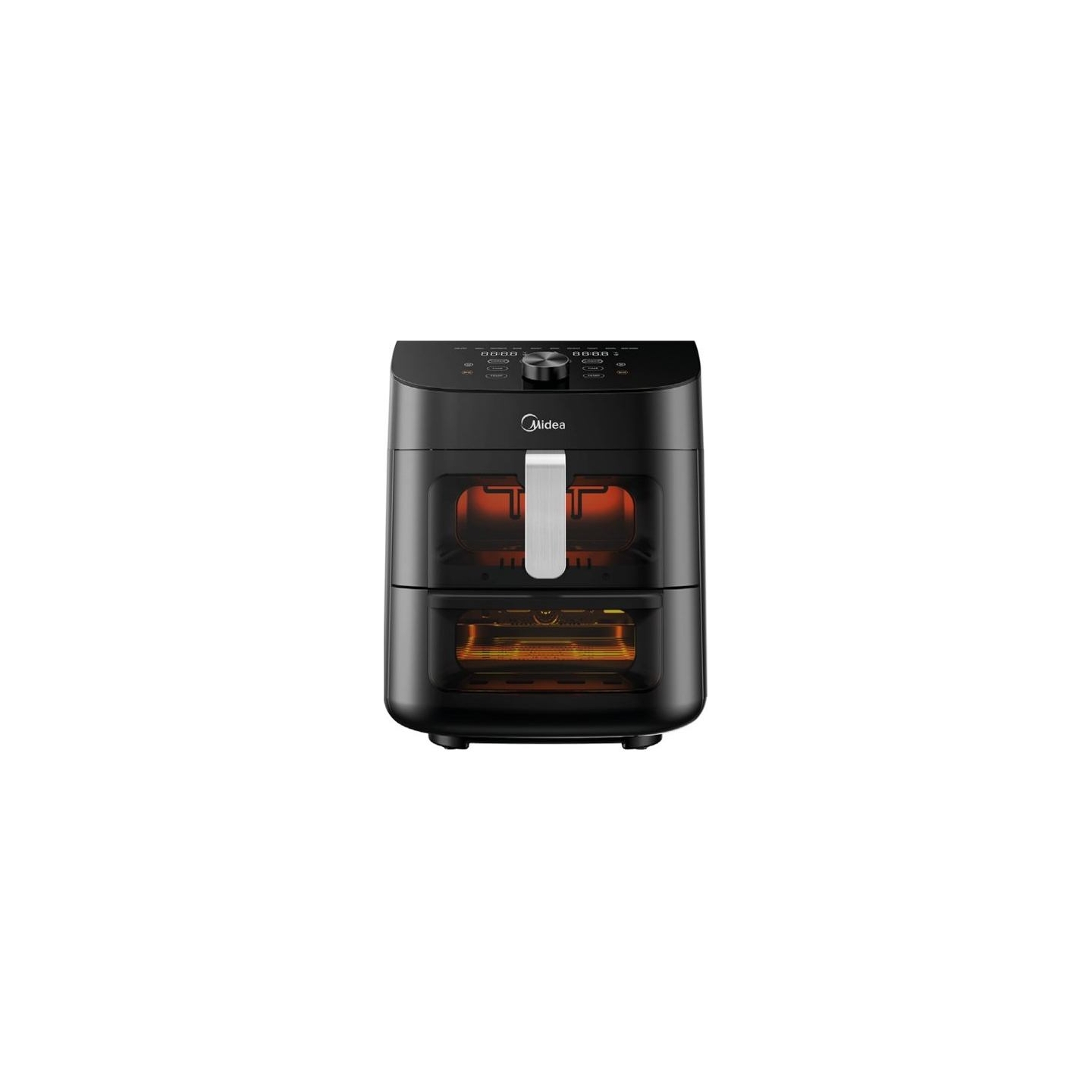 Midea Two Zone Airfryer | MAD1100DADK | Power 1850 W | Capacity 4.4/6.4 L | Rapid Air technology | Black
