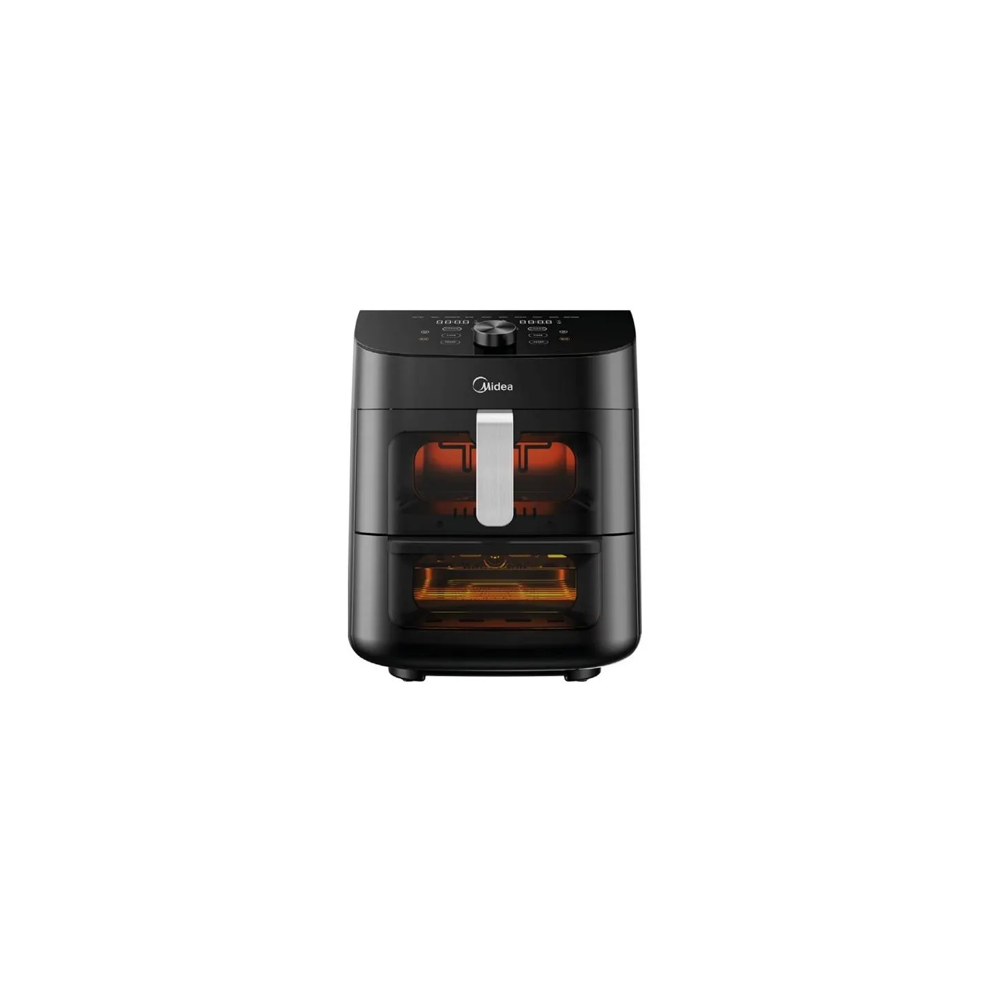 Midea Two Zone Airfryer | MAD1100DADK | Power 1850 W | Capacity 4.4/6.4 L | Rapid Air technology | Black