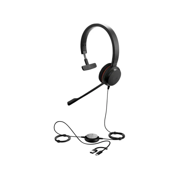 Jabra Evolve 20, Mono MS, USB C/A adapter