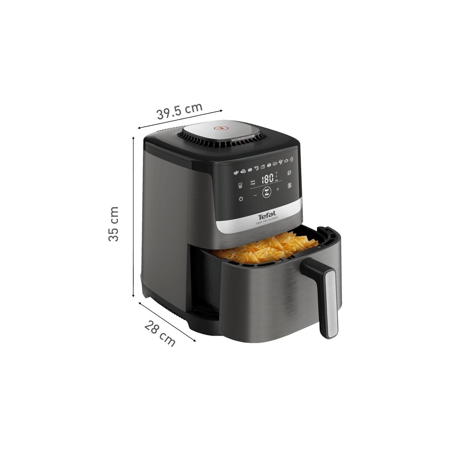 Tefal Air Fryer | Easy Fry Silence EY551HE0 | Power 1650 W | Capacity 5 L | Gray