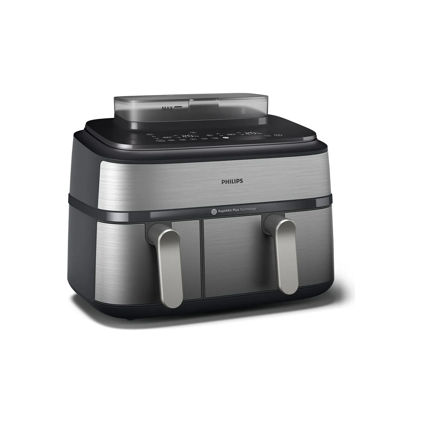 Philips Dual Basket Airfryer | NA555/00 5000 series | Power 2750 W | Capacity 9 L | RapidAir Plus | Silver