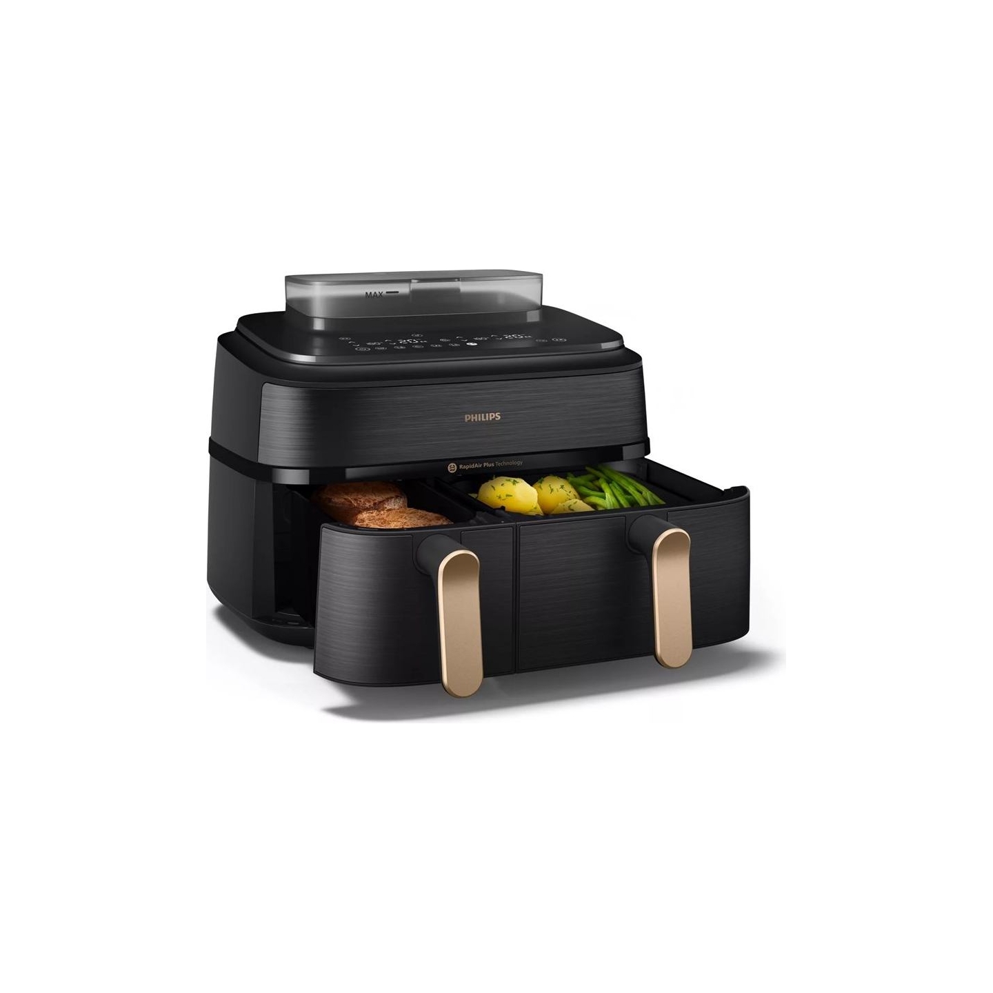 Philips Dual Steam Air Fryer | NA552/00 5000 Series | Power 2750 W | Capacity 9 L | RapidAir Plus | Black