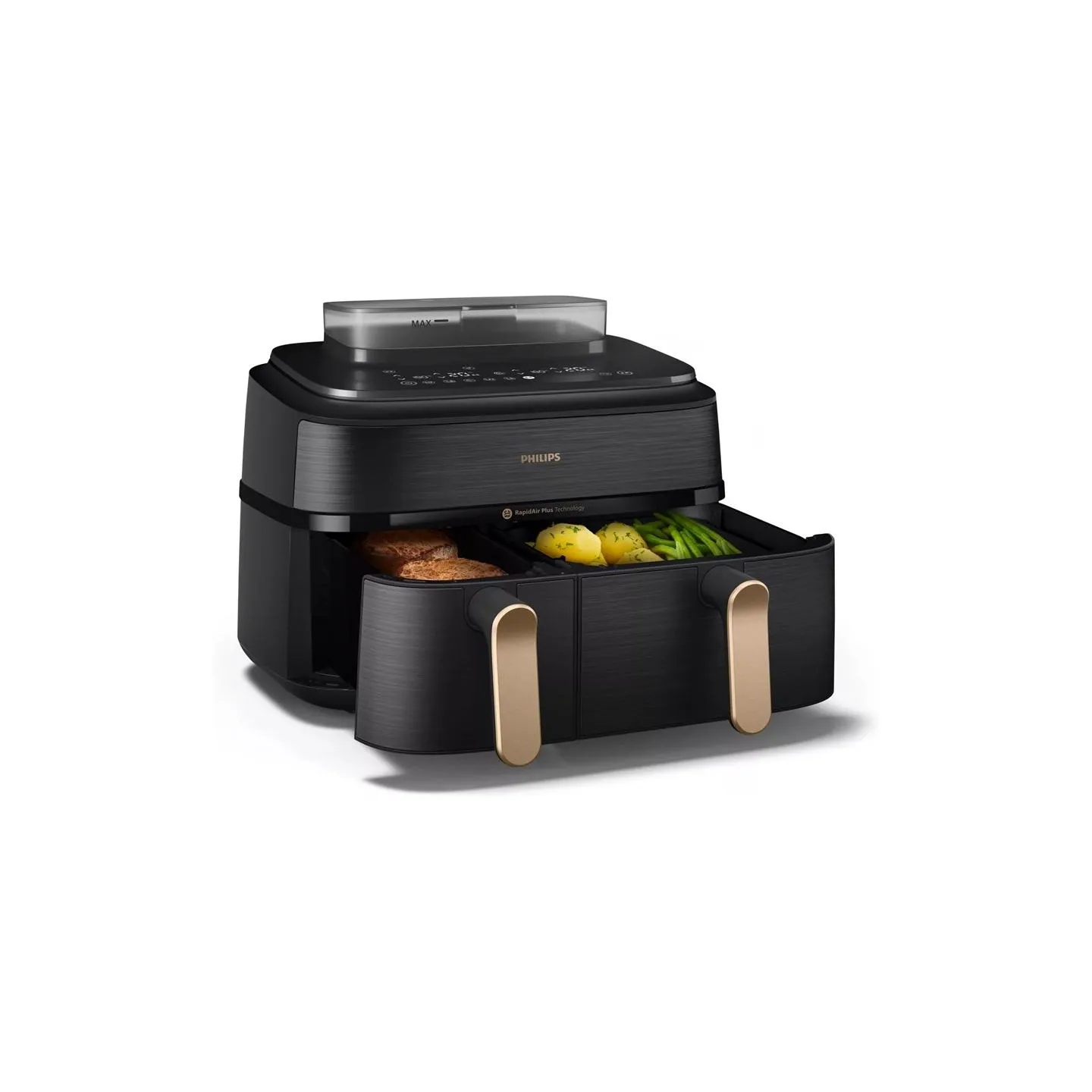 Philips Dual Steam Air Fryer | NA552/00 5000 Series | Power 2750 W | Capacity 9 L | RapidAir Plus | Black