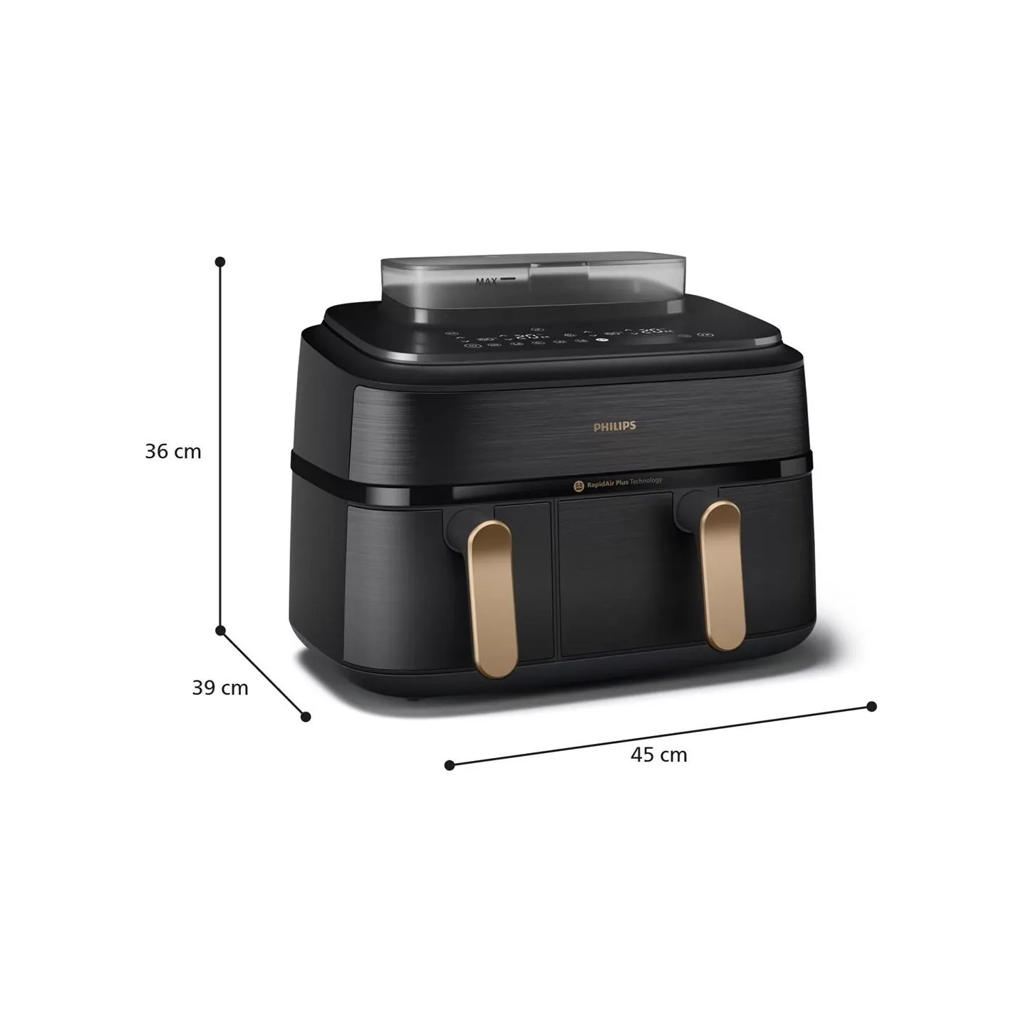 Philips Dual Steam Air Fryer | NA552/00 5000 Series | Power 2750 W | Capacity 9 L | RapidAir Plus | Black
