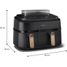 Philips Dual Steam Air Fryer | NA552/00 5000 Series | Power 2750 W | Capacity 9 L | RapidAir Plus | Black
