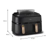 Philips Dual Steam Air Fryer | NA552/00 5000 Series | Power 2750 W | Capacity 9 L | RapidAir Plus | Black