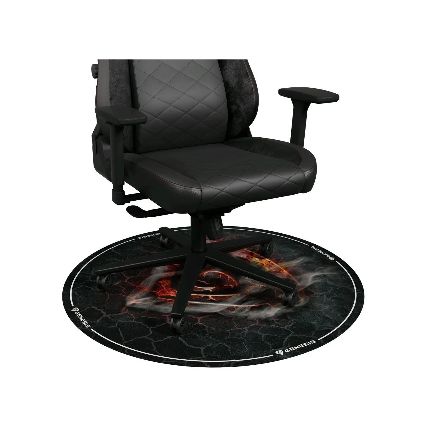 Genesis Tellur 400 Round Lava Floor Mat | Black