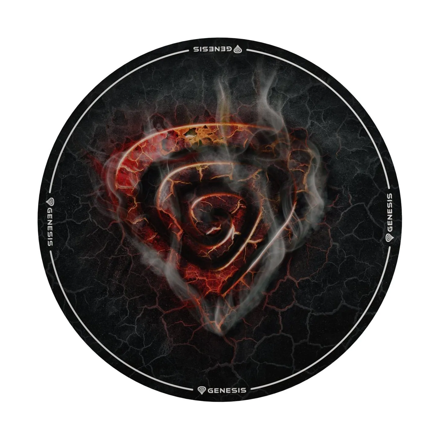 Genesis Tellur 400 Round Lava Floor Mat | Black