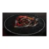 Genesis Tellur 400 Round Lava Floor Mat | Black
