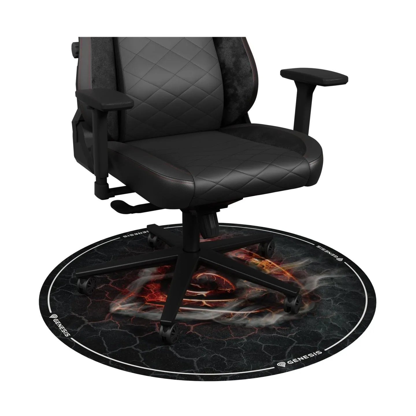 Genesis Tellur 400 Round Lava Floor Mat | Black