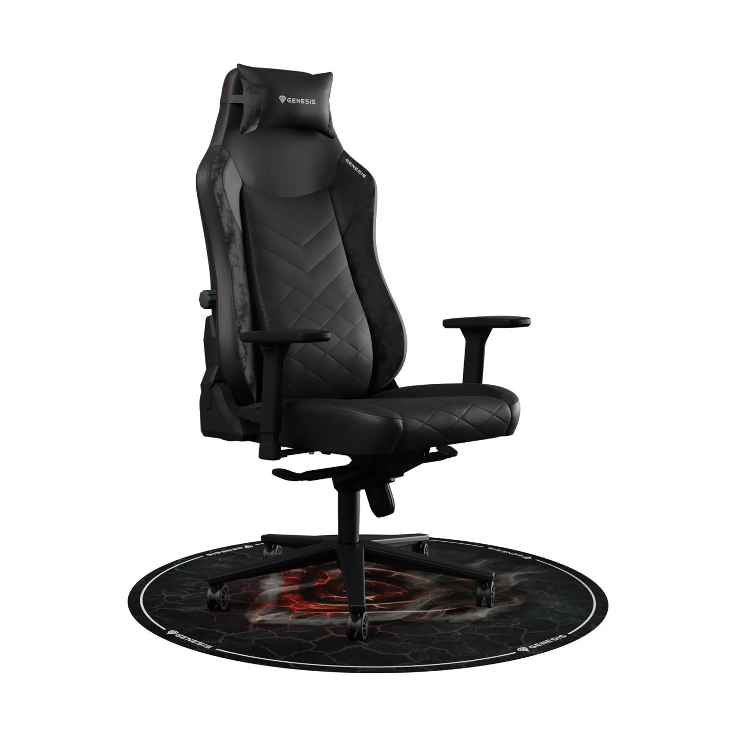 Genesis Tellur 400 Round Lava Floor Mat | Black