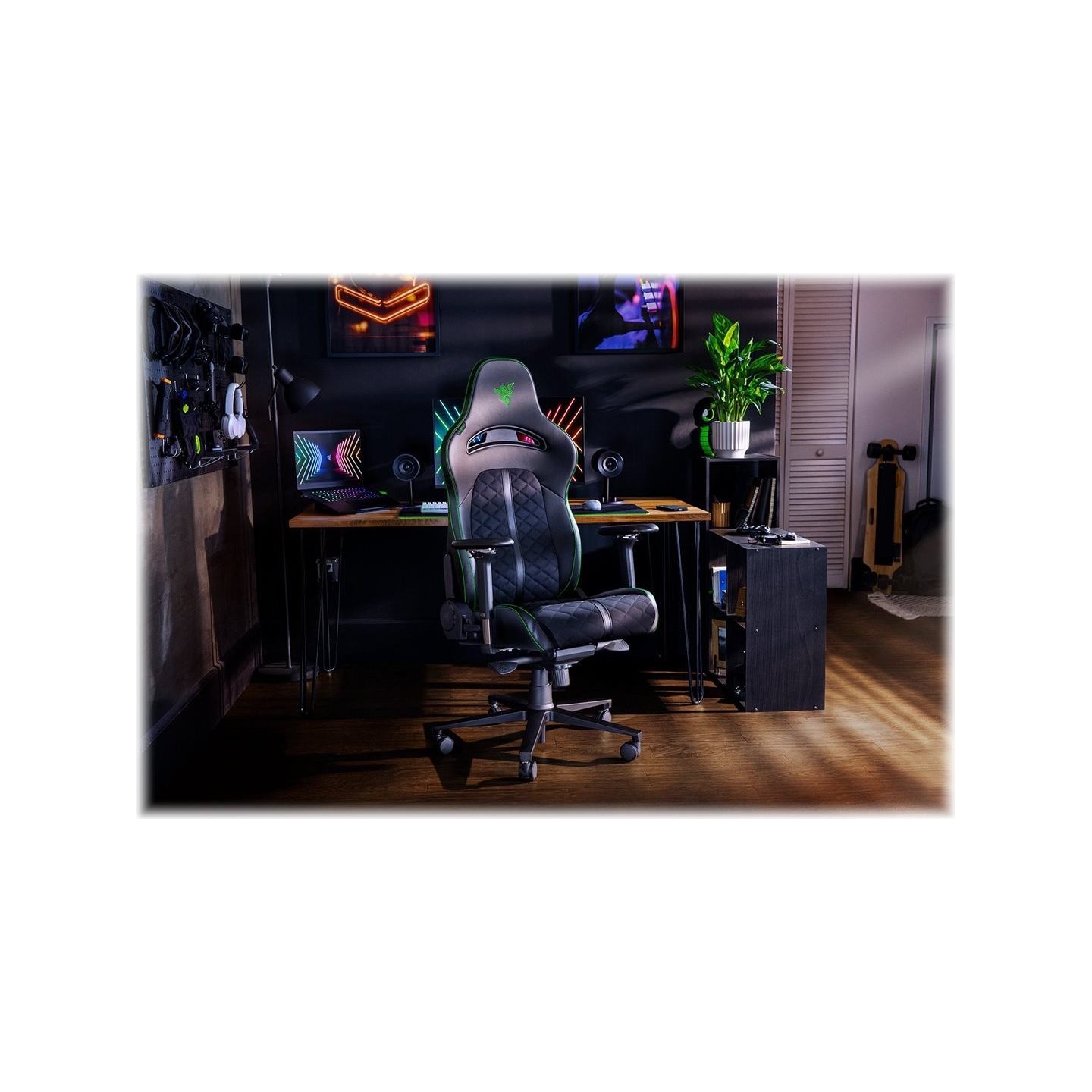 Razer Ergonomic Gaming Chair Enki EPU Synthetic Leather; Steel; Aluminium | Black/Green
