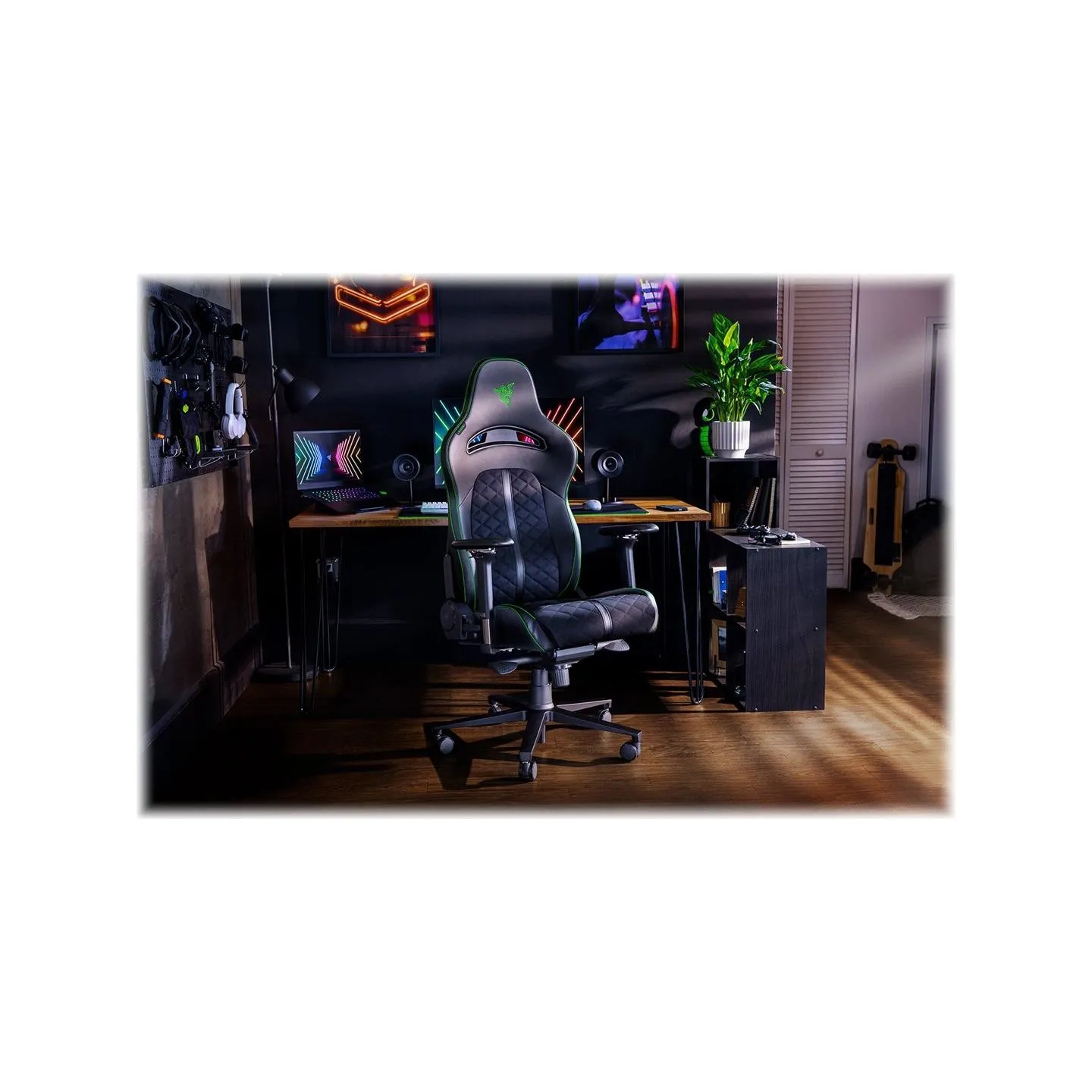 Razer Ergonomic Gaming Chair Enki EPU Synthetic Leather; Steel; Aluminium | Black/Green