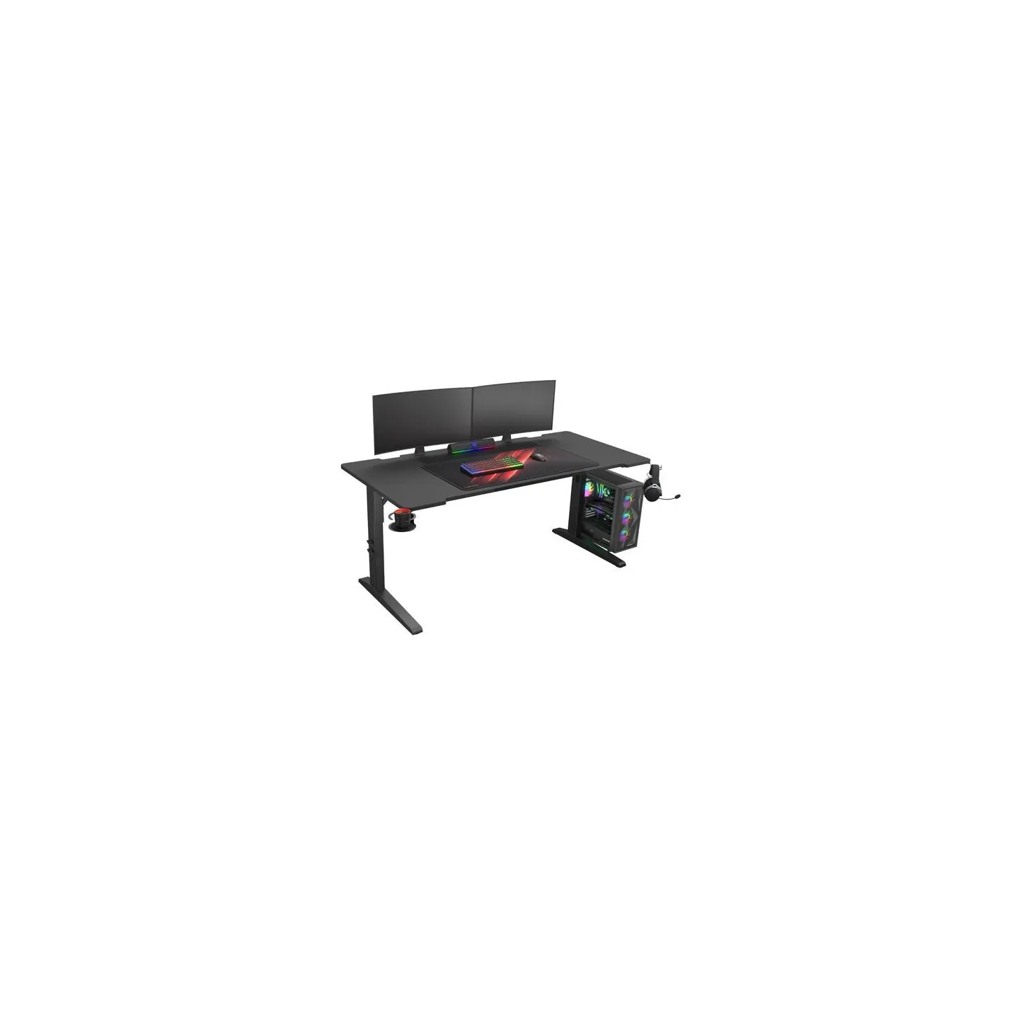 Genesis | Modular Gaming Desk | Holm 160 RGB | Anthracite Black