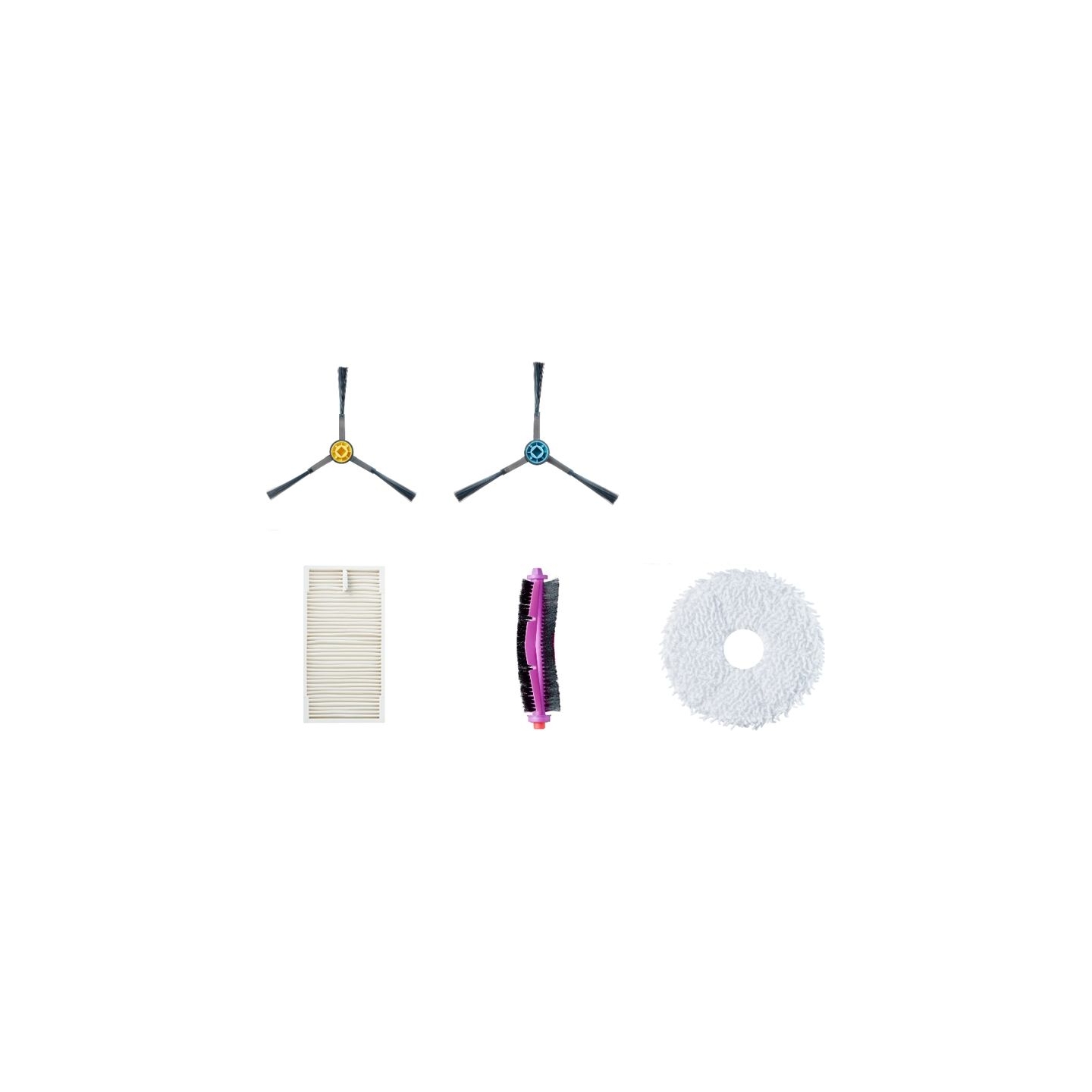 Midea Spare Parts Kit for V12: 6x Side brushes, 2x Roller brushes, 3x HEPA Filters, 4x Mops, 3x Dust Bags